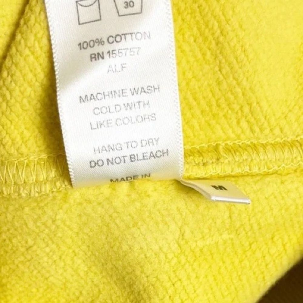 🆕 NWT Madhappy Earth Day Recycle Crew Neck Unisex Sweatshirt in Yellow Medium - Picture 5 of 8